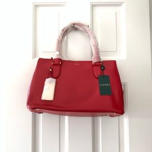 Ralph Lauren Newbury double zippers bag Red